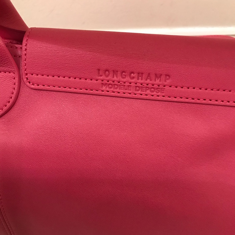 🆕 Longchamp large pink leather satchel bag - Picture 5 of 11